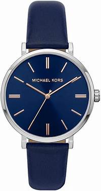 Michael Kors MK2968 Women's Watch - Silver-Tone Case, Blue Dial, and Strap