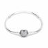 Pandora 590727CZ-18 Bracciale Moments con chiusura a cuore scintillante e catena a serpente - Argento 925, 18cm