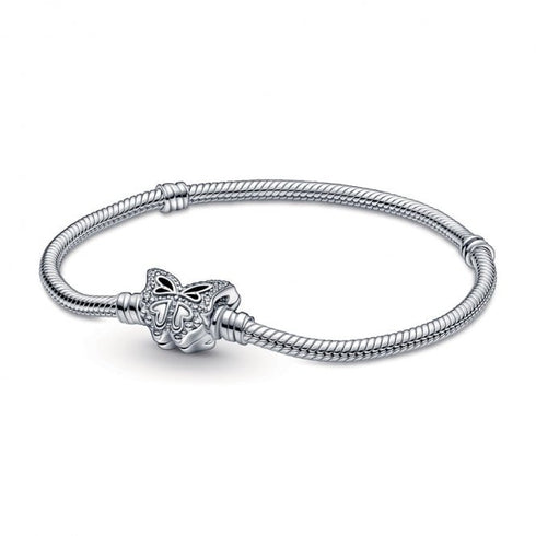 PANDORAPandora Moments 590782C01 Sterling Silver Butterfly Clasp Snake Chain BraceletBIJOUXEcecile