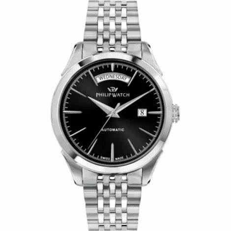 PHILIP WATCHPhilip Watch Roma R8223217003 Men's Automatic Watch - Stainless Steel, Black DialWATCHESEcecile