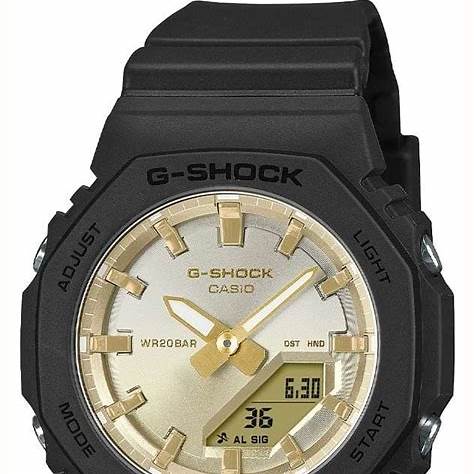 Casio G-Shock GMA-P2100SG-1AER Women's Watch – Black Resin Strap, Gold Gradient Dial