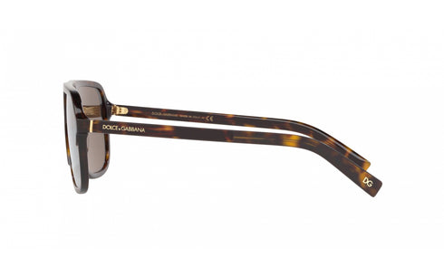 Dolce & Gabbana DG4354 502/73 Occhiali da sole unisex - Montatura avana, lenti marroni