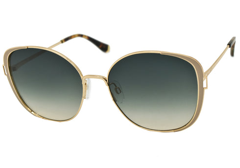 Bulget BG3329 5901A Women's Sunglasses - Gold Metal Frame with Gradient Black Lenses