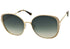 Bulget BG3329 5901A Women's Sunglasses - Gold Metal Frame with Gradient Black Lenses