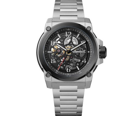 Ingersoll Anvil I16601 Orologio automatico da uomo - Acciaio inossidabile, quadrante scheletrato