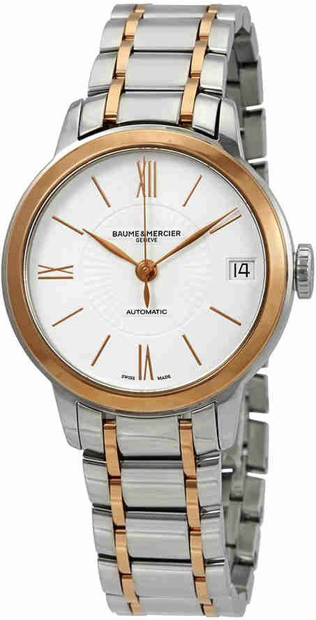 Baume & Mercier Classima MOA10269 Reloj Automático Mujer - Esfera Blanca, Pulsera Bicolor