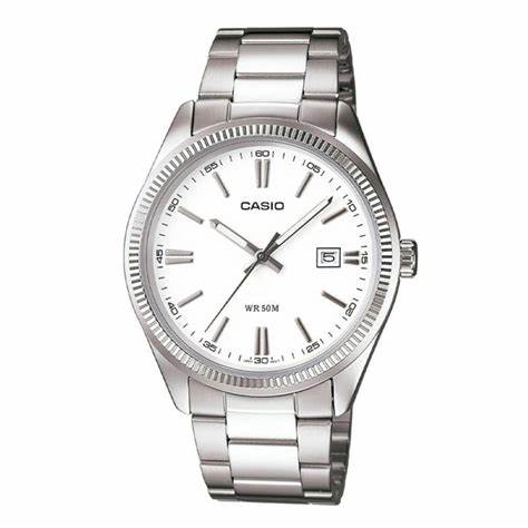 Orologio Casio LTP-1302D-7A1VDF Donna - Quadrante bianco, bracciale in acciaio inossidabile