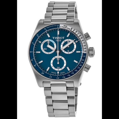 Tissot PR516 Chronograph T149.417.11.041.00 Men's Quartz Watch - 40mm Stainless Steel, Blue Dial