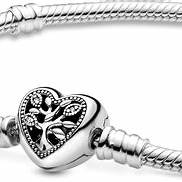 Pandora Moments 598827C01-18 Bracciale con catena a serpente con chiusura a cuore dell'Albero della Famiglia, 18 cm