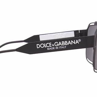 Lunettes de soleil Dolce & Gabbana DG2270 3276/87 pour homme - monture noir mat, verres gris foncé