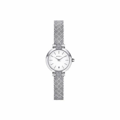 Breil Soul TW1916 Women's Two-Hand Watch - White Dial, Stainless Steel Mesh Bracelet