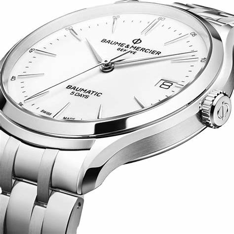 Baume & Mercier Clifton Baumatic MOA10400 Reloj Automático Hombre - Esfera Blanca, Brazalete Acero