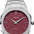 D1 Milano Ultra Thin UTBJ11 Orologio da uomo - Acciaio inossidabile 40 mm, quadrante rosso