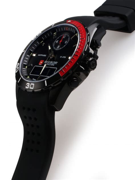 Swiss Military Hanowa SM06-4298.3.13.007 Men's Watch - Black Dial, Black Rubber Strap