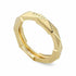 Gucci Link to Love 18ct Yellow Gold 4mm Studded Ring - Size 6