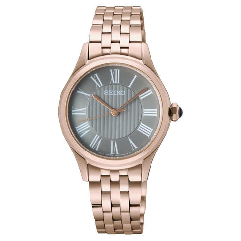 Seiko SUR614P1 Women’s Quartz Watch – Rose Gold, Sapphire, 29.6 mm