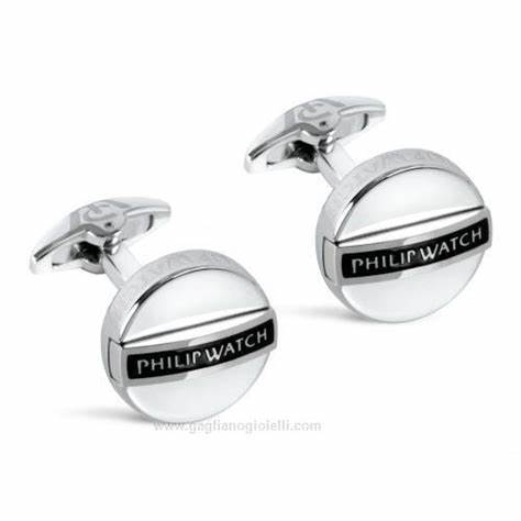 PHILIP WATCHPhilip Watch Men's Cufflinks S82AHH05 - Stainless Steel with Enamel DetailingBIJOUXEcecile