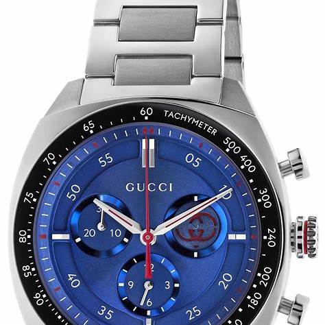 Gucci Interlocking YA142317 Men's Watch – Blue Dial, Stainless Steel Bracelet