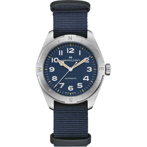 Hamilton Khaki Field Expedition Auto H70315940 - 41mm Stainless Steel, Blue Dial, Blue NATO Strap