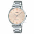 Casio LTP-VT01D-4BUDF Damen Edelstahlarmbanduhr – Pinkes Zifferblatt