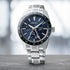 Seiko Presage SPB217J1 Men's Automatic GMT Watch - 42.2mm Stainless Steel Case, Blue Asanoha Dial, Power Reserve Indicator