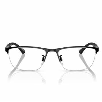 Emporio Armani EA1142 3001 56 Occhiali da vista da uomo - Montatura nera opaca, lenti chiare