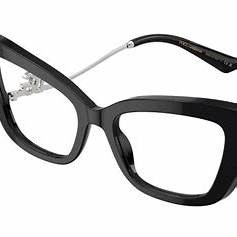 Dolce & Gabbana DG 3391B 501 56 Women's Eyeglasses – Black Frame, Demo Lenses