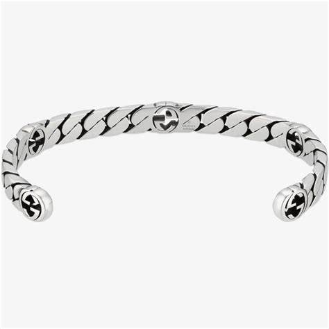 Bracciali GucciGucci Interlocking G Sterling Silver Cuff Bracelet - 6mm Band Width