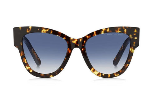 Lunettes de soleil Marc Jacobs MARC 697/S 086/08 pour femme - monture havane, verres dégradés bleu foncé