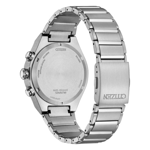 Citizen CA4691-59L Men's Blue Dial Chronograph Watch with Titanium Case & Sapphire Crystal