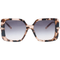 Furla SFU712 07TB Women's Sunglasses – Havana Frame, Smoke Gradient Lenses, 54mm