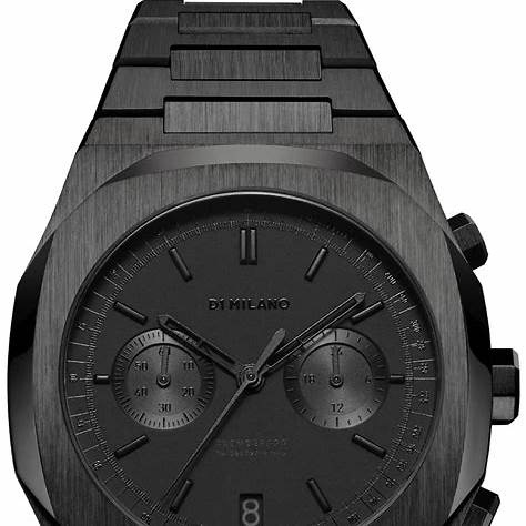 D1 Milano Project Shadow Cronografo D1-CHBJSH Orologio da uomo - Acciaio inossidabile nero, 41,5 mm