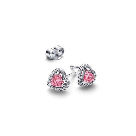 PANDORAPandora Timeless Elevated Pink Heart Stud Earrings 298427C02 - Sterling Silver, Pink Cubic ZirconiaBIJOXEcecile