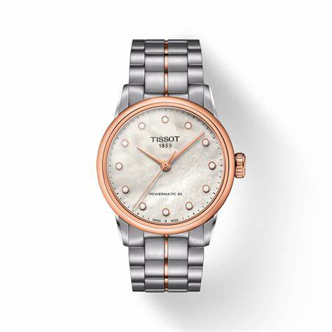 Tissot Luxury Automatic Lady Watch - Mother-of-Pearl Dial, Two-Tone Bracelet