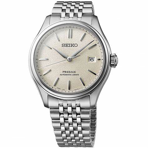 Seiko Presage SPB463J1 Men's Automatic Watch - Silver Dial, Stainless Steel Bracelet