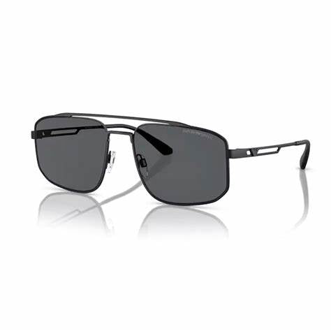 Emporio Armani EA 2139 300187 Herren-Sonnenbrille - mattschwarzer Rahmen, dunkelgraue Gläser
