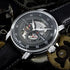 Zeppelin New Captain's Line Automatic 8664-2 Men's Watch - Skeleton Dial, Black Leather Strap