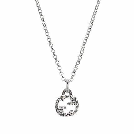 Gucci Interlocking G Sterling Silver Necklace - Model YBB455535001