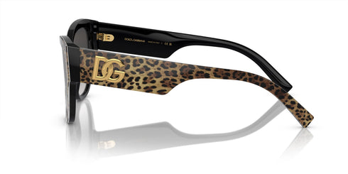 Dolce & Gabbana DG4449 3163/8G Women's Sunglasses - Leopard Frame, Grey Gradient Lenses