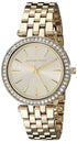 Michael Kors MK3365 Women's Mini Darci Watch - Gold-Tone, Crystal-Accented Bezel