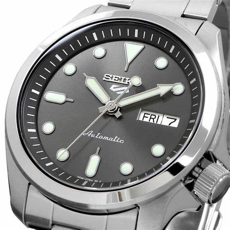 Seiko 5 Sports SRPE51K1 40mm Men's Automatic Watch - Grey Dial, Stainless Steel Bracelet