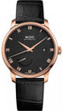 Mido Baroncelli Power Reserve M027.428.36.053.00 Orologio automatico da uomo - Quadrante nero, cassa in acciaio inossidabile con trattamento PVD oro rosa, cinturino in pelle nera