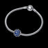 Pandora 792630C02 Charm scintillante Pavé rotondo blu - Argento 925 con pietre blu e chiare