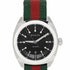 Gucci GG2570 YA142305 Men's Watch – Black Dial, Green-Red Nylon Strap