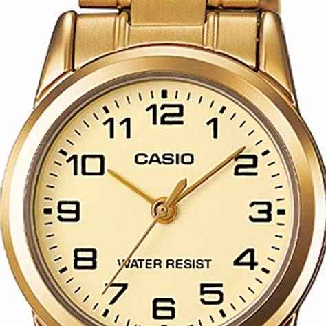 Casio LTP-V001G-9BUDF Damen Goldfarbene Analog-Uhr – Champagner Zifferblatt