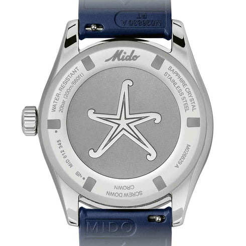 Mido Ocean Star Decompression Worldtimer M026.829.17.041.00 Orologio automatico da uomo - Quadrante blu, bracciale in acciaio inossidabile