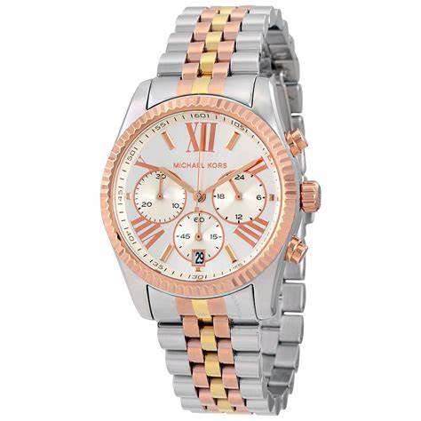 Michael Kors Lexington MK5735 Women's Watch - Tri-Tone, Chronograph, 38mm