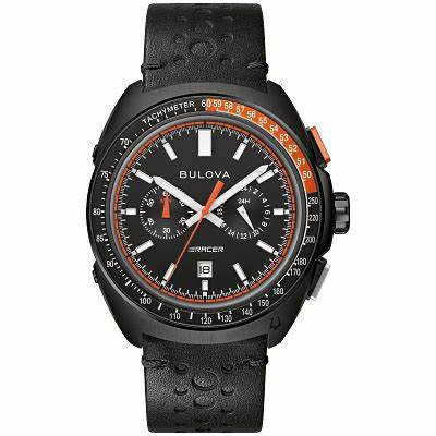 Bulova 98B428 Reloj Cronógrafo Racer Hombre - Esfera Negra, Correa Piel Negra