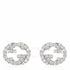 Gucci Interlocking G 18k White Gold 0.38ct Diamond Stud Earrings YBD729408003