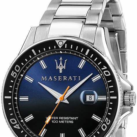 Maserati Sfida Men's Watch - R8853140007, Blue Dial, Stainless Steel Bracelet, 44mm